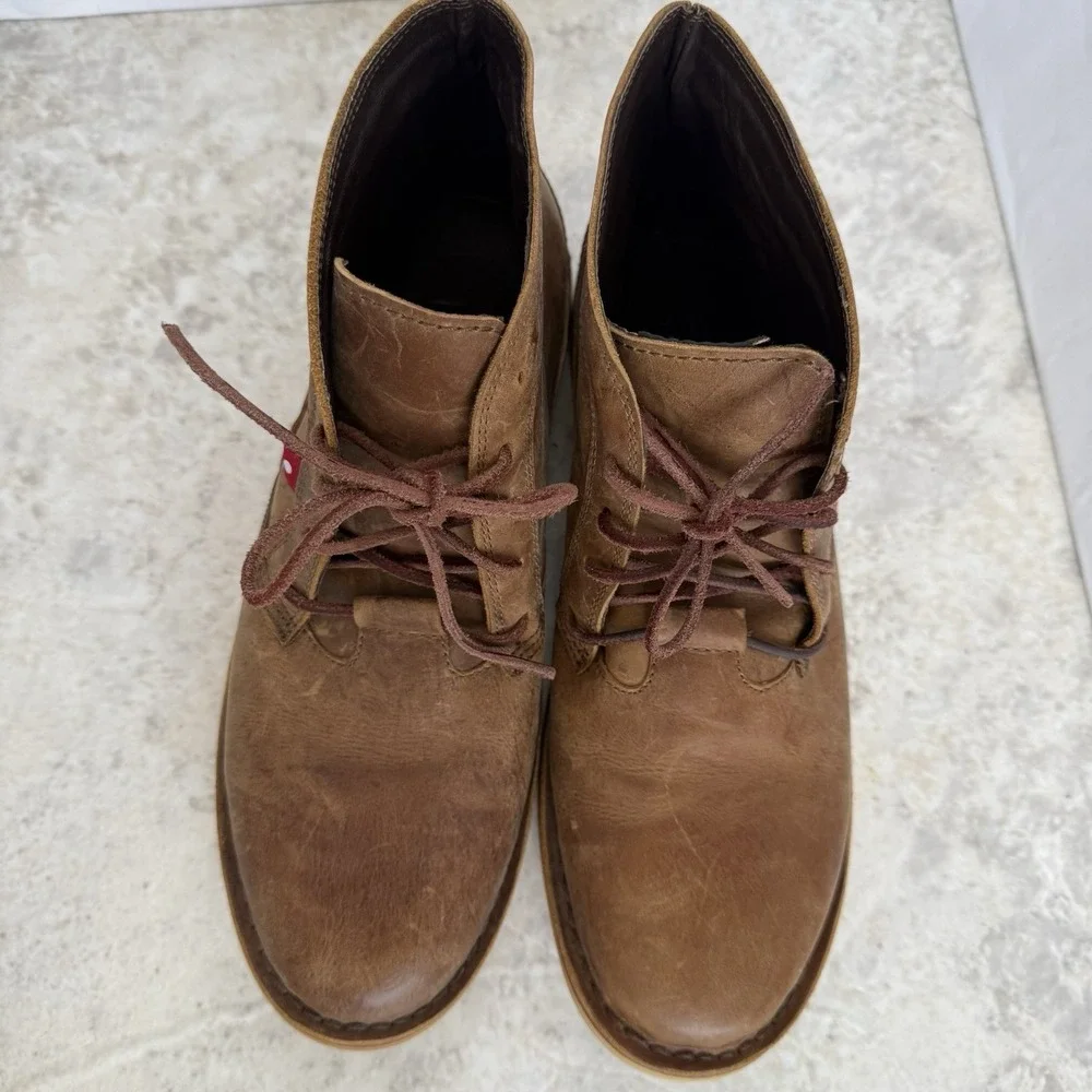 Oliberté Men's Brown Leather Chukka Boots Size 43 Handmade  Lace Up Casual Boots